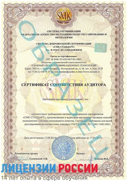 Образец сертификата соответствия аудитора Богородск Сертификат ISO 13485